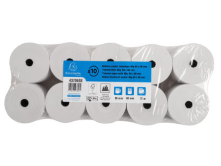 EXACOMPTA Bobine thermique pour caisses, 80 mm x 72 m