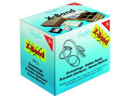 Läufer Elastiques en X dans un carton - 500 g, 150 x 11 mm,