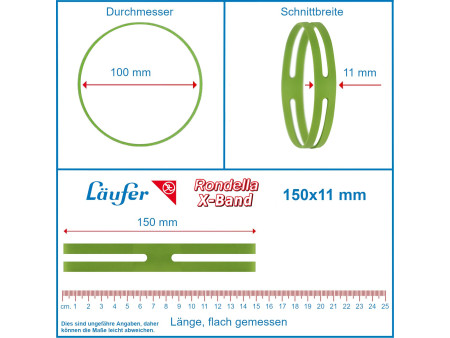 Läufer Elastiques en X dans un carton - 500 g, 150 x 11 mm,
