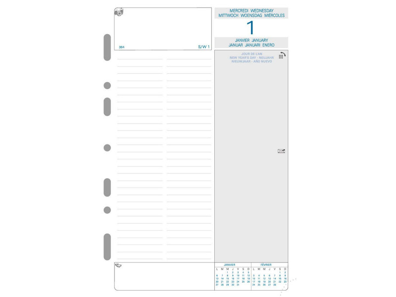 EXACOMPTA Recharge agenda Exatime 21, 2026, 2ème semestre