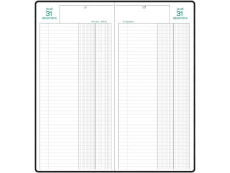 EXACOMPTA Agenda Banquier long, 2 volumes, 2026, noir