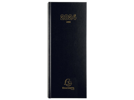 EXACOMPTA Agenda de bureau 1 jour Long, 2026, noir
