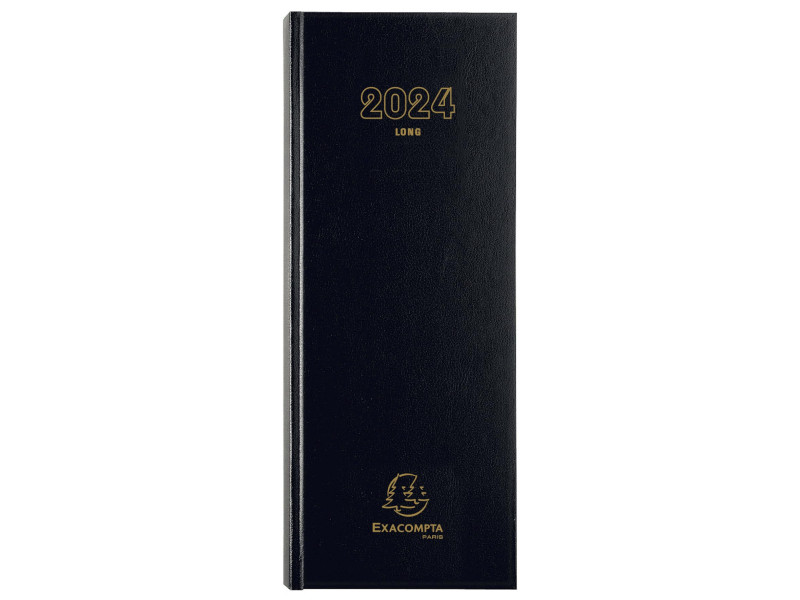 EXACOMPTA Agenda de bureau 1 jour Long, 2026, noir