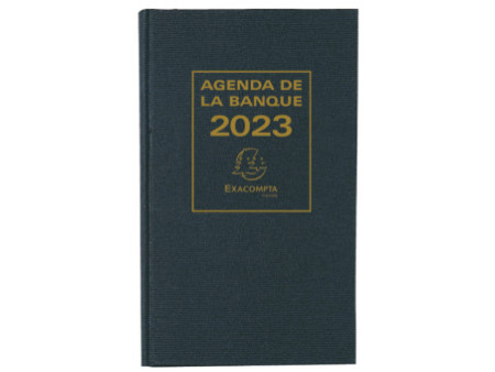 EXACOMPTA Agenda Banquier large, 1 volume, 2026, noir