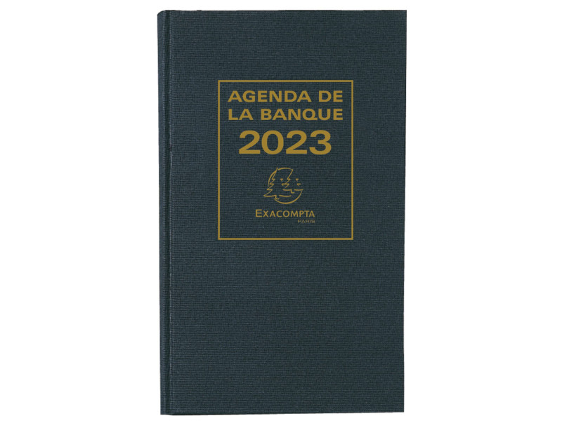EXACOMPTA Agenda Banquier large, 1 volume, 2026, noir