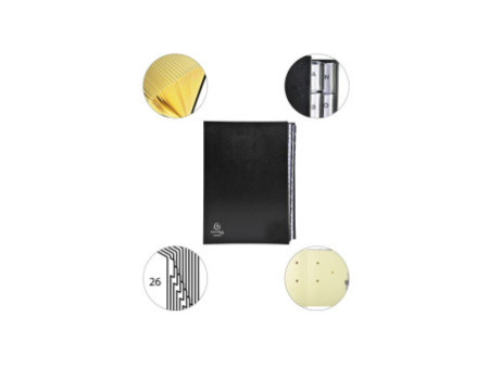 EXACOMPTA Trieur Ordonator, A4, A-Z, 26 compartiments, noir