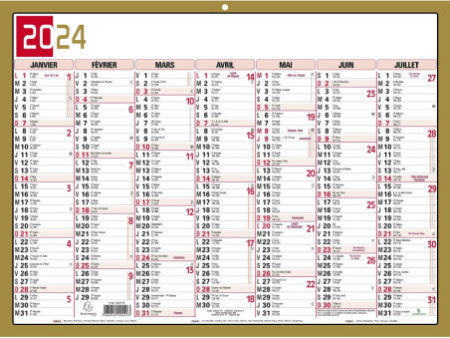 EXACOMPTA Calendrier tricolore neutre, 295 x 220 mm, 2026