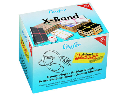 Läufer Elastiques en X dans un carton - 500 g, 250 x 25 mm,