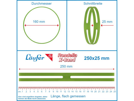 Läufer Elastiques en X dans un carton - 500 g, 250 x 25 mm,