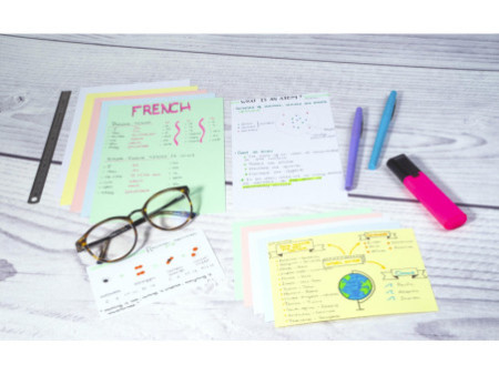 EXACOMPTA Fiches bristol, A5, uni, blanc