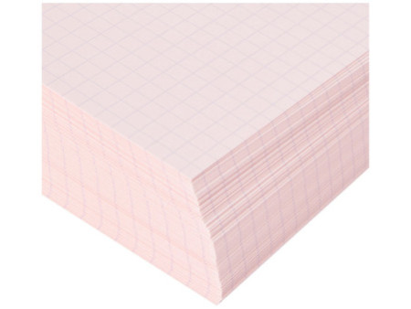 EXACOMPTA Fiches bristol, A5, quadrillé, rose