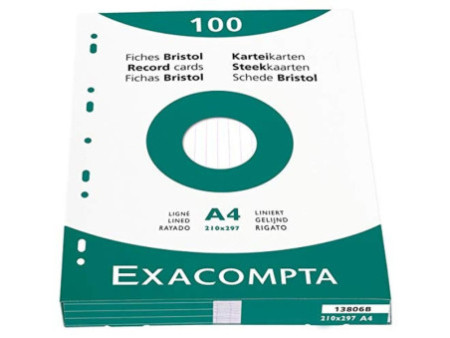 EXACOMPTA Fiches bristol, A4, uni, jaune