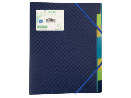 EXACOMPTA Trieur, A4, PP, 8 compartiments, bleu
