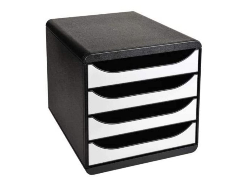 EXACOMPTA Module de classement BIG-BOX, 4 tiroirs, blanc