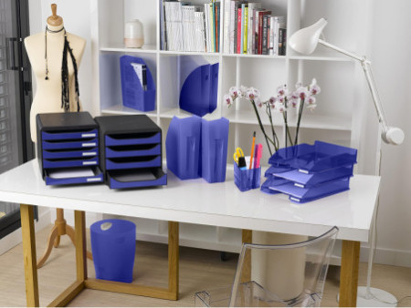 EXACOMPTA Module de classement BIG-BOX, 4 tiroirs,bleu royal