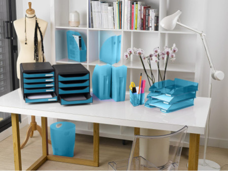 EXACOMPTA Module de classement BIG-BOX, 4 tiroirs, turquoise