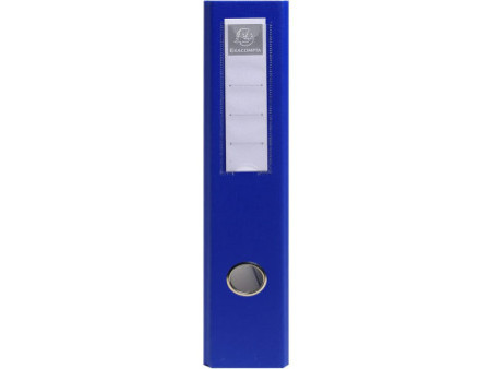 EXACOMPTA Classeur rembordé PVC, 4 anneaux en D, A4, bleu