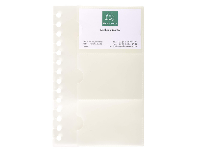 EXACOMPTA Pochettes pour cartes de visite EXACARD
