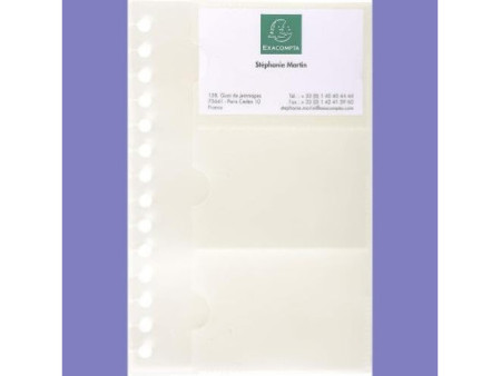 EXACOMPTA Pochettes pour cartes de visite EXACARD