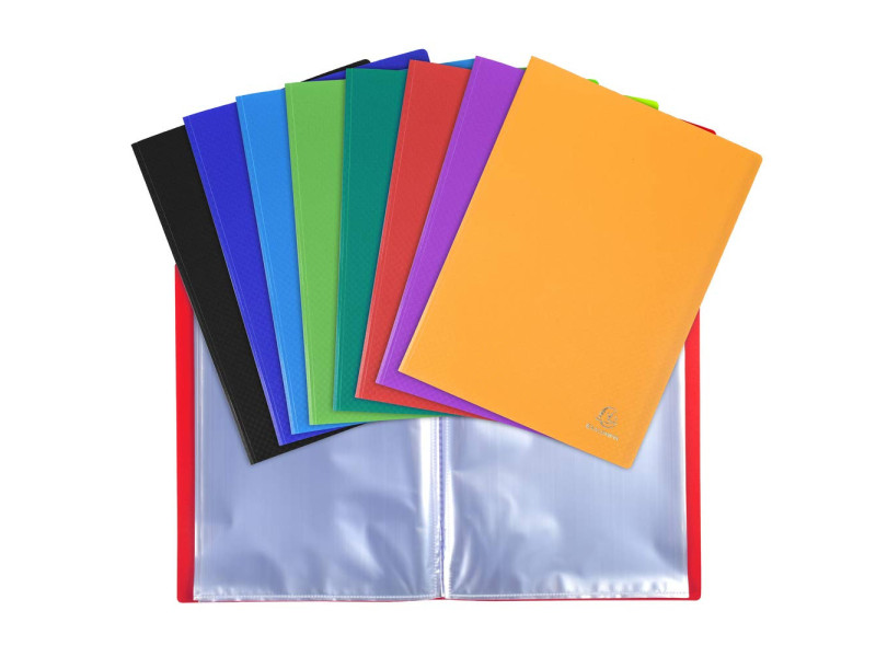 EXACOMPTA Protège-documents, A4, PP, 60 pochettes, assorti