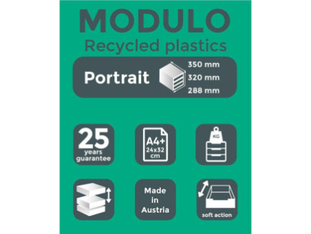 EXACOMPTA Module de classement MODULO A4 ECOBlack, 5 tiroirs