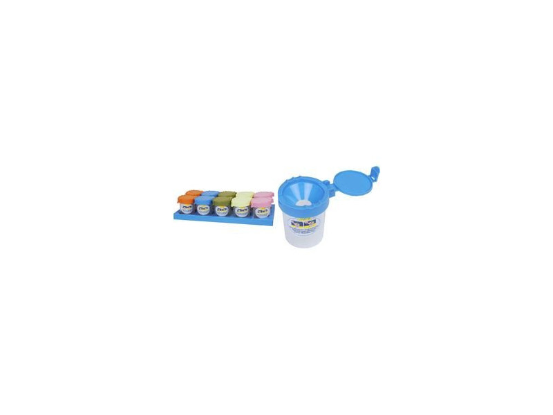 Läufer Gobelet pour pinceaux, gobelet transparent, couvercle