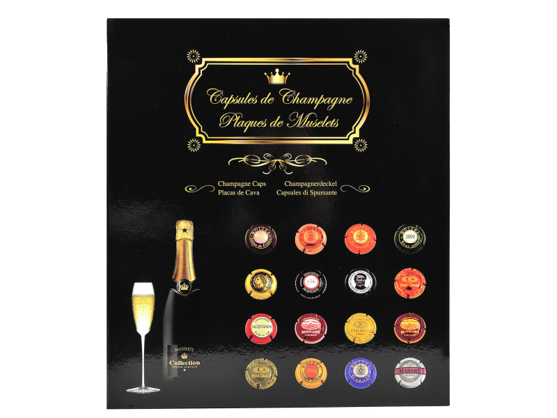 EXACOMPTA Album pour capsules de champagne, noir