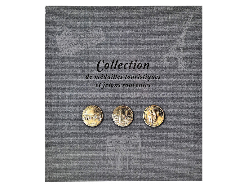 EXACOMPTA Album pour 50 médailles touristiques, gris