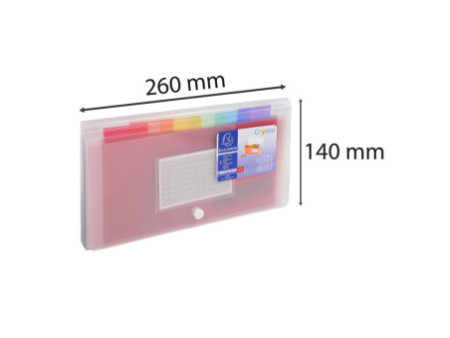 EXACOMPTA Trieur valisette Crystal, 7 compartiments