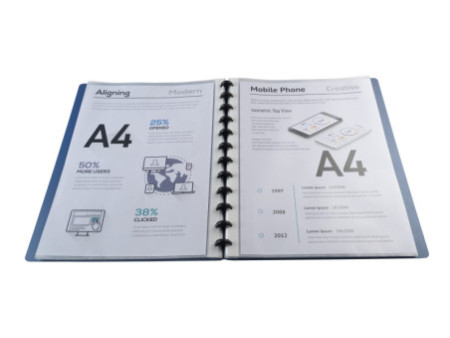 EXACOMPTA Protège-documents, A4, 30 pochettes, bleu