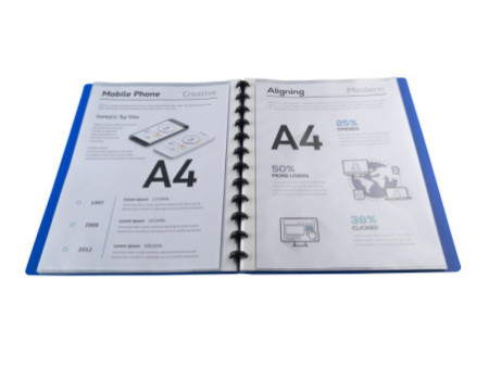 EXACOMPTA Protège-documents, A4, 30 pochettes, bleu