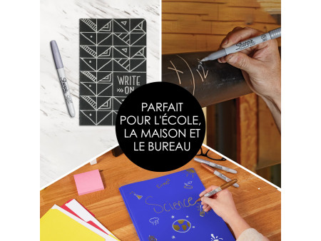 Sharpie Marqueur permanent métallisé, carte blister de 3