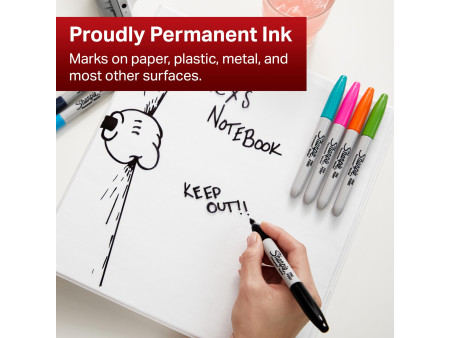 Sharpie Marqueur permanent FINE, blister de 4