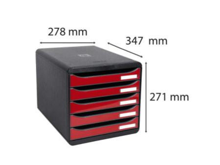 EXACOMPTA Module de classement BIG-BOX PLUS, 5 tiroirs