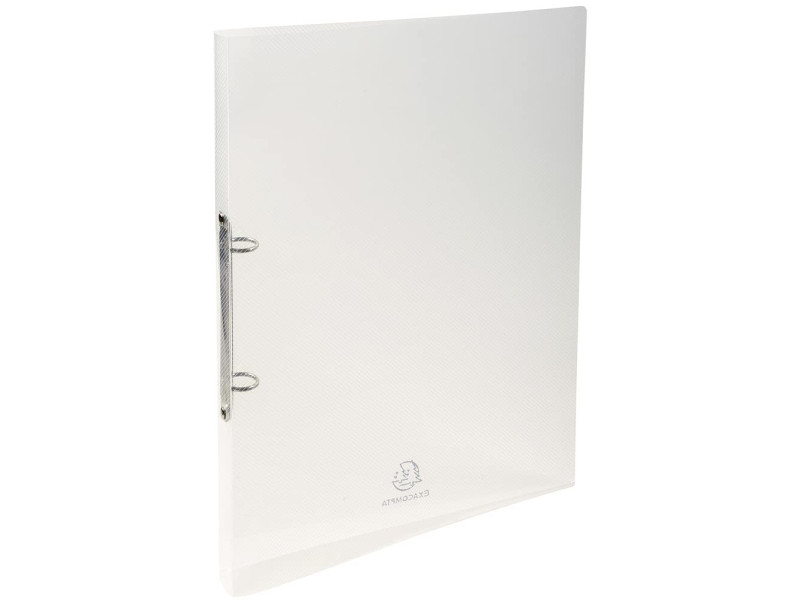 EXACOMPTA Classeur Crystal souple PP, 2 anneaux, A4, cristal