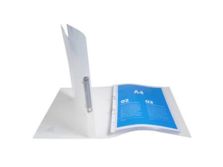 EXACOMPTA Classeur Crystal souple PP, 2 anneaux, A4, cristal