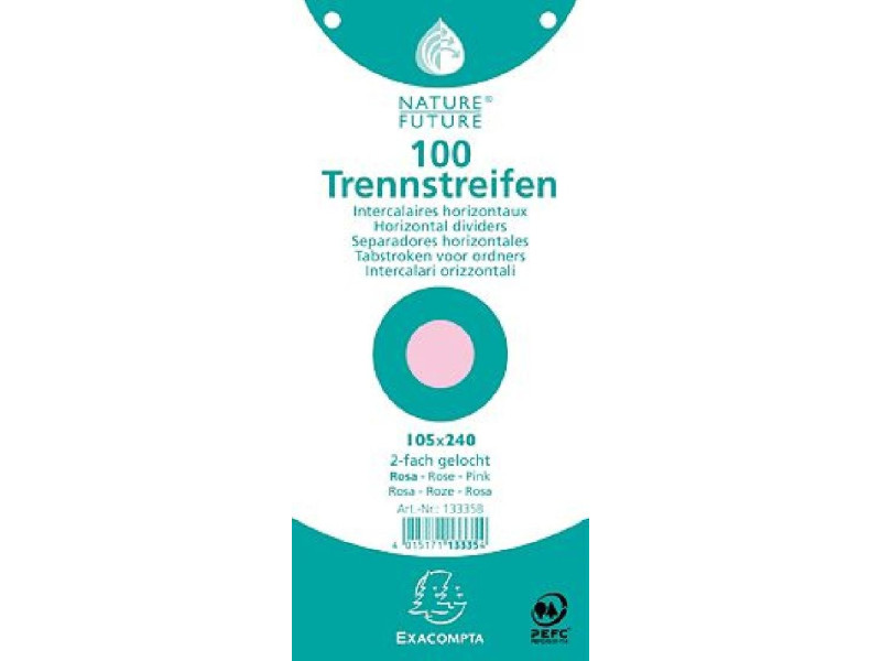 EXACOMPTA Intercalaires Premium, 105 x 240 mm, rose