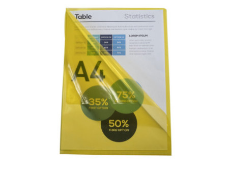 EXACOMPTA Pochette coin, A4, PVC 0,13 mm, jaune