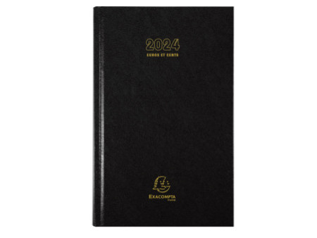 EXACOMPTA Agenda Carré Euro/Cents, 135 x 210 mm, 2026, noir