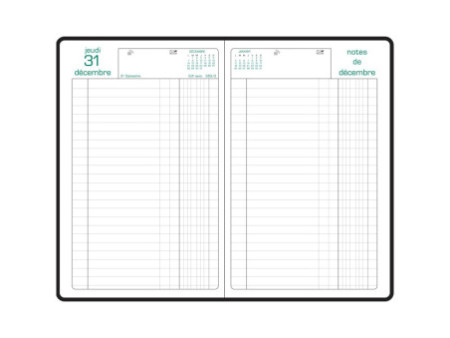 EXACOMPTA Agenda Carré Euro/Cents, 135 x 210 mm, 2026, noir