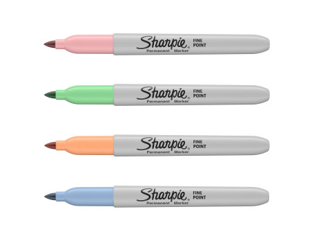 Sharpie Marqueur permanent FINE 'Pastel', blister de 4