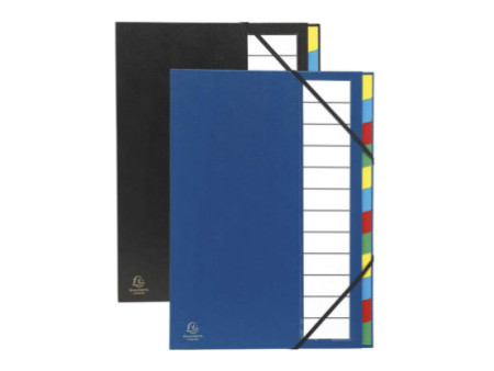 EXACOMPTA Trieur Harmonika, PP, 12 compartiments, assorti