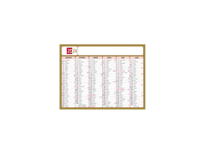 EXACOMPTA Calendrier tricolore neutre, 170 x 130 mm, 2026