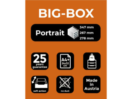 EXACOMPTA Module de classement BIG-BOX, 4 tiroirs, gris /