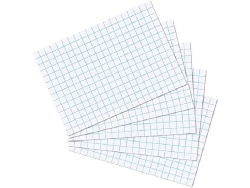 EXACOMPTA Fiches bristol, A8, quadrillé, blanc