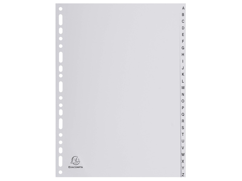 EXACOMPTA Intercalaires en plastique, A-Z, A4, 26 touches