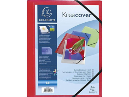 EXACOMPTA Chemise à élastiques Kreacover, PP, A4, assorti
