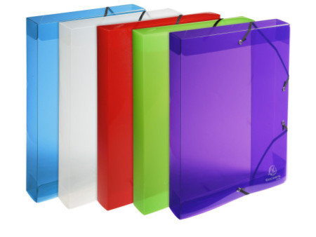 EXACOMPTA Boîte de classement Crystal, PP, 40 mm, assorti