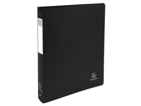 EXACOMPTA Classeur rigide Opaque, PP, A4, 4 anneaux, assorti