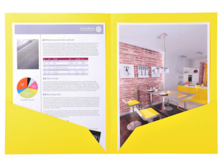 EXACOMPTA Chemises double poche ROCK'S, A4, jaune citron